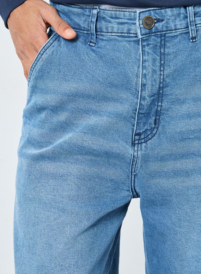 Styli Men Medium Blue Relaxed Fit Jeans - Image 2